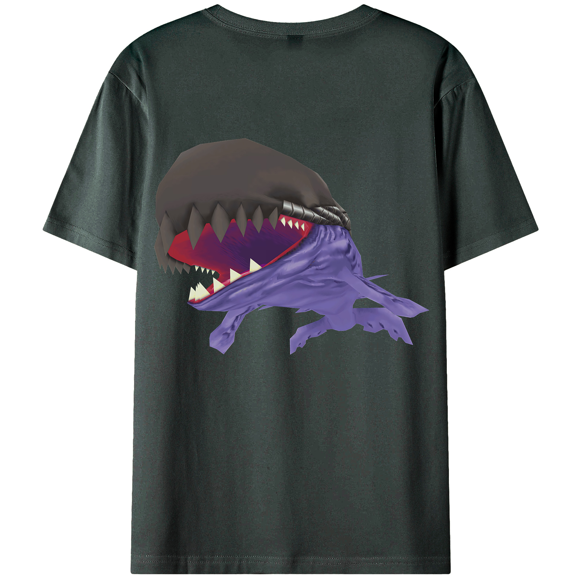 （画像用） Digimon デジタルモンスター/デジモン 綿100％ メンズ半袖Tシャツ（バックプリント） 通気性